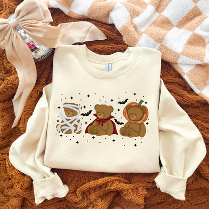 Beary Scary Halloween Sweatshirt, Spooky Cute Teddy Bear Crewneck