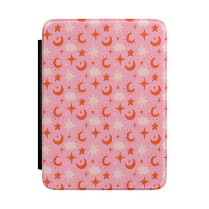 Pink Celestial Star and Moon Kindle Case, Paper White 7 and Colorsoft