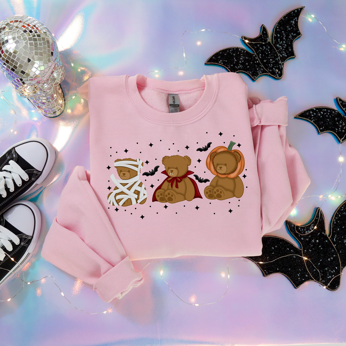 Beary Scary Halloween Sweatshirt, Spooky Cute Teddy Bear Crewneck