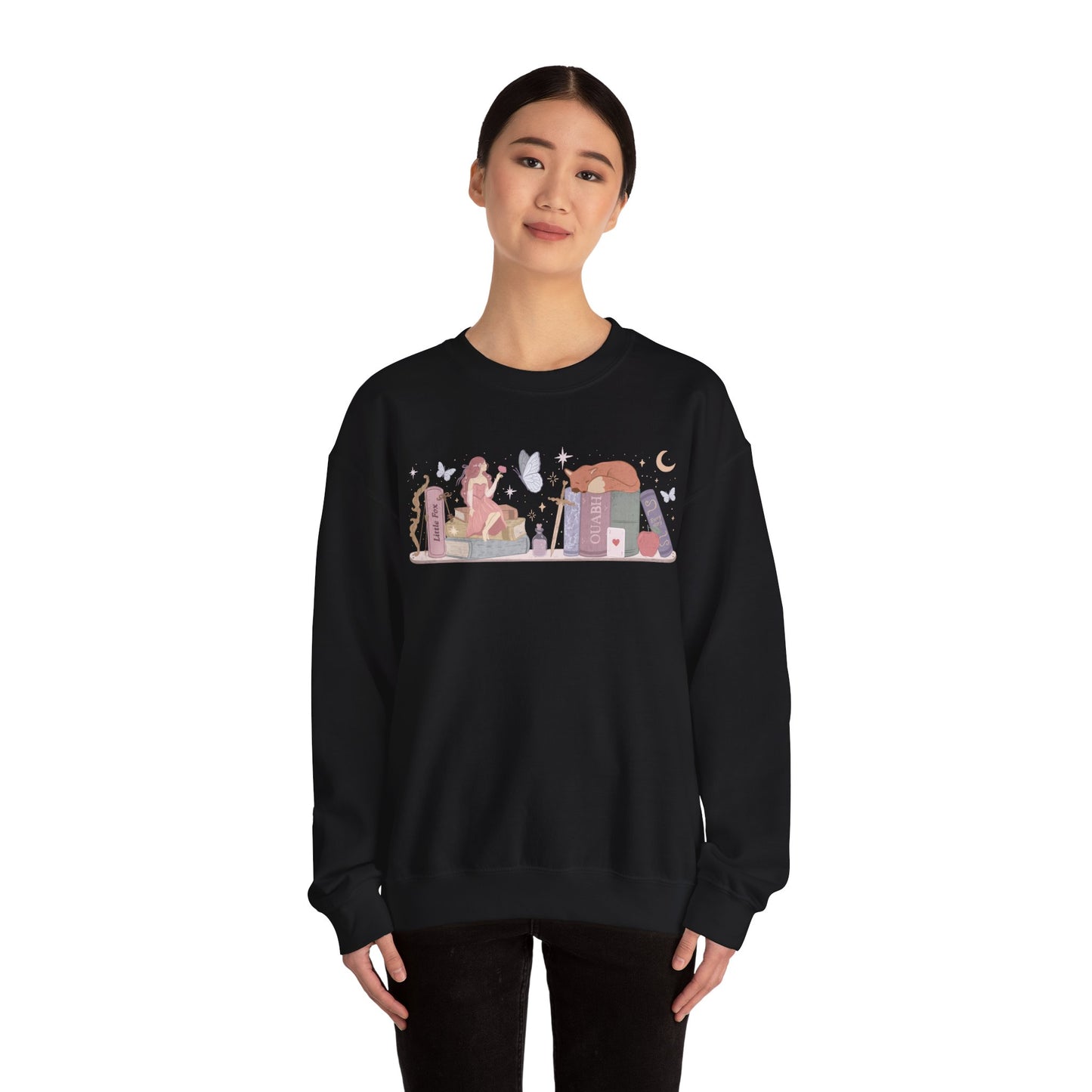 Little Fox Gildan Crewneck Sweatshirt, Evangeline Fox OUABH Merch, Stephanie Garber Officially Licensed, Fantasy Romance Book Reader Gift