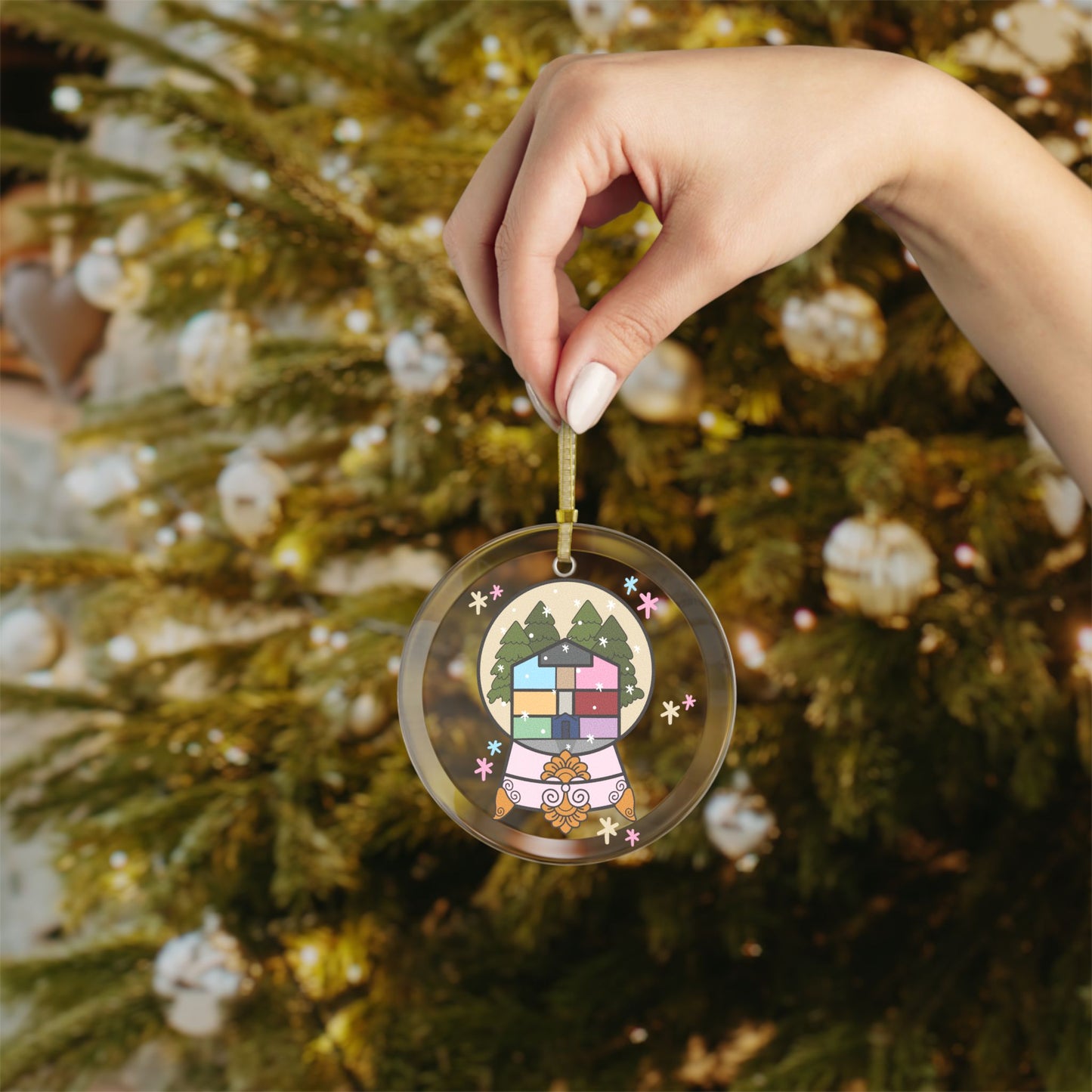 Lover House Snow Globe Christmas Ornament