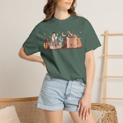 Cowboy Romance Bookshelf Tshirt (Blonde)