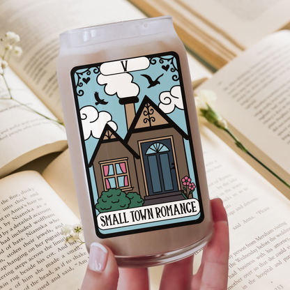 Small Town Romance Bookish Tarot Iced Coffee Glass