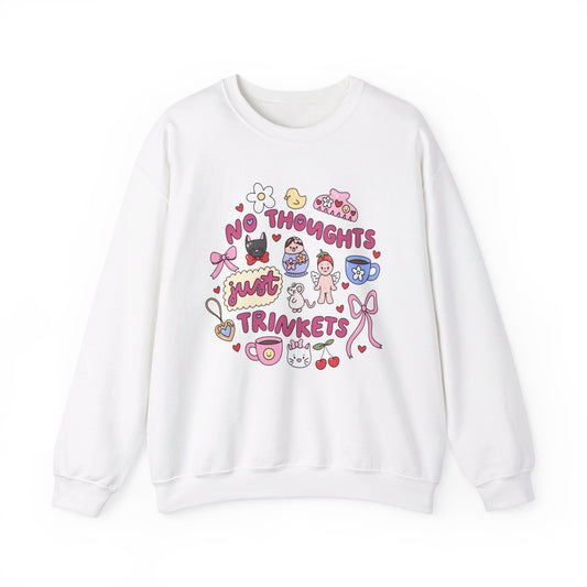 No Thoughts Just Trinkets Cute and Quirky Sweatshirt