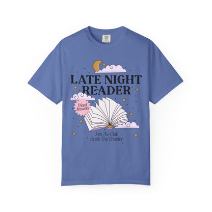 Late Night Reader Bookish Tshirt, One More Chapter