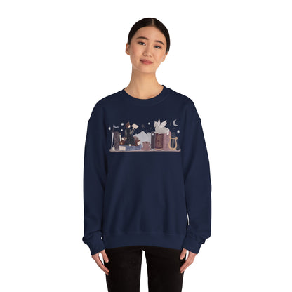 Nesta ACOTAR Bookshelf Gildan Crewneck Sweatshirt, SJM Fantasy Reader Merch, Velaris Night Court, Valkyrie, Bookish Gifts