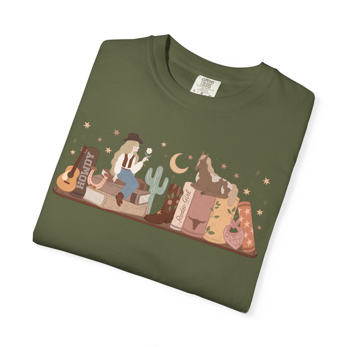 Cowboy Romance Bookshelf Tshirt (Blonde)
