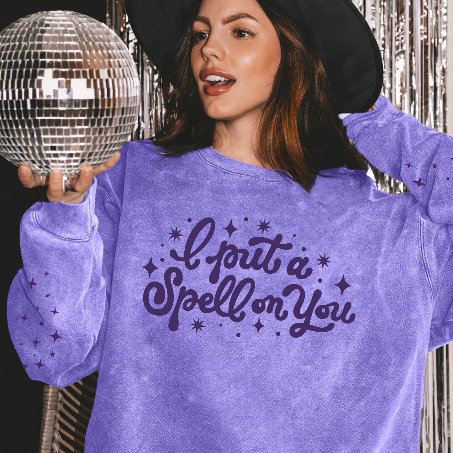 I Put a Spell on You Comfort Colors Halloween Crewneck - Magical Witchy Sweatshirt
