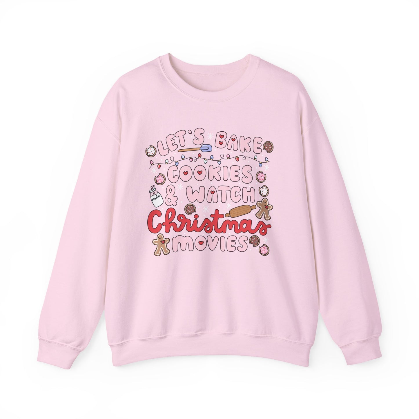 Let's Bake Cookies and Watch Christmas Movies Crewneck, Christmas Baking Sweatshirt, Cute Cozy Holiday Sweatshirt, Christmas Lover