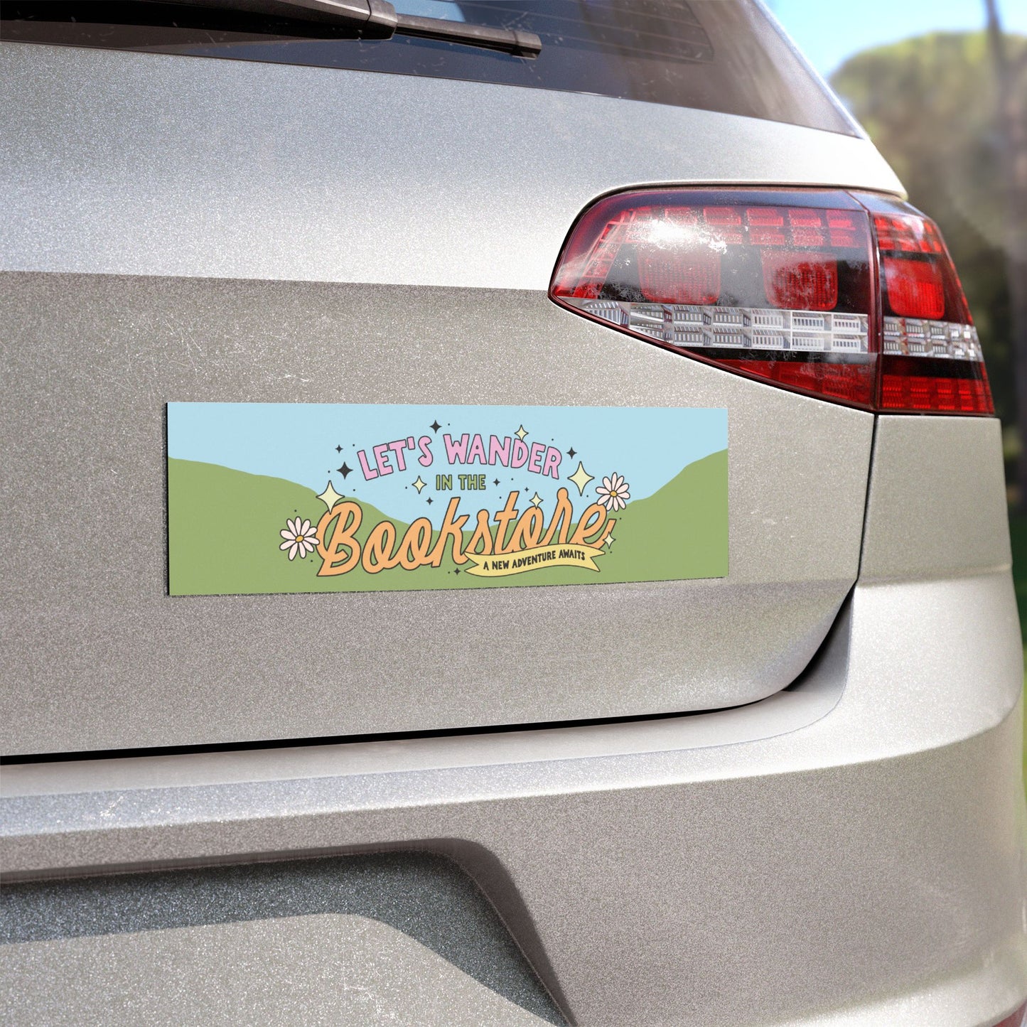 On My Way to the Bookstore Car Magnet, Bookish Bumper Sticker Magnet, Book Lover Gifts, Cute Reader Car Accessories