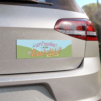 On My Way to the Bookstore Car Magnet, Bookish Bumper Sticker Magnet, Book Lover Gifts, Cute Reader Car Accessories