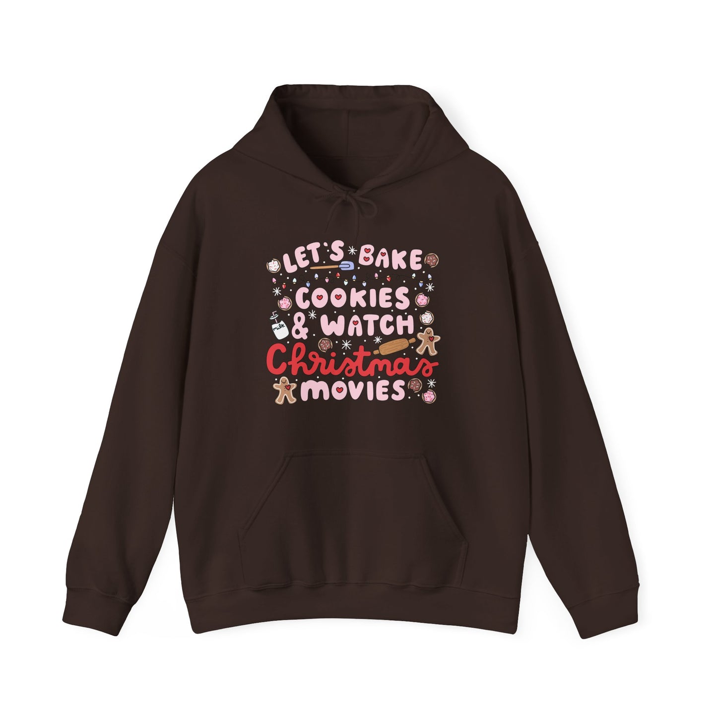 Let's Bake Cookies and Watch Christmas Movies Hoodie, Christmas Baking Sweatshirt, Cute Cozy Holiday Sweatshirt, Christmas Lover