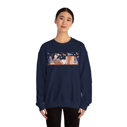 Rory Bookshelf Gildan Crewneck Sweatshirt, Small Town Cozy Crewneck, I am an Autumn