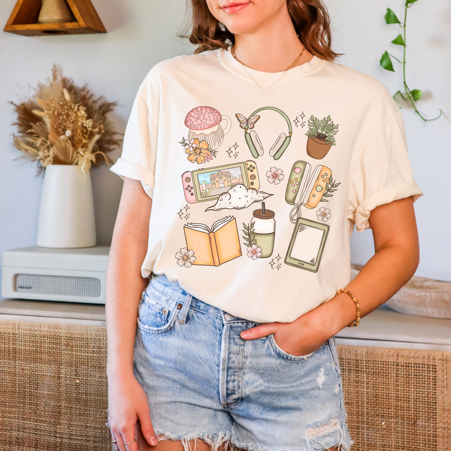 Cozy Bookish Gamer T-shirt