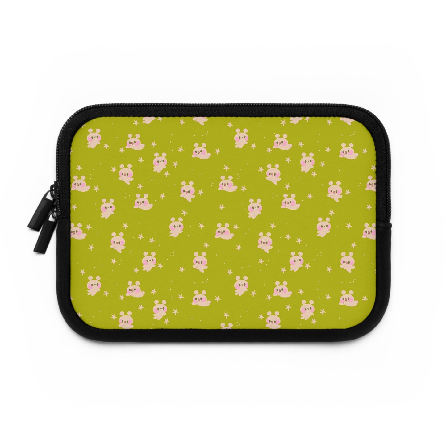 Kawaii Alien Bunny Laptop Sleeve | Quirky Retro Space Themed Celestial Green Laptop Case