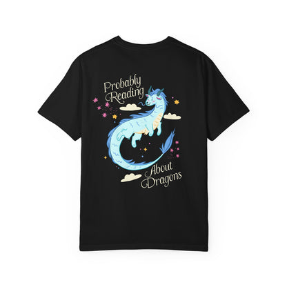 Probably Reading About Dragons Fantasy Lover Tshirt, Bookish Merch, Book lover Gifts, Booktok Romantasy Reads