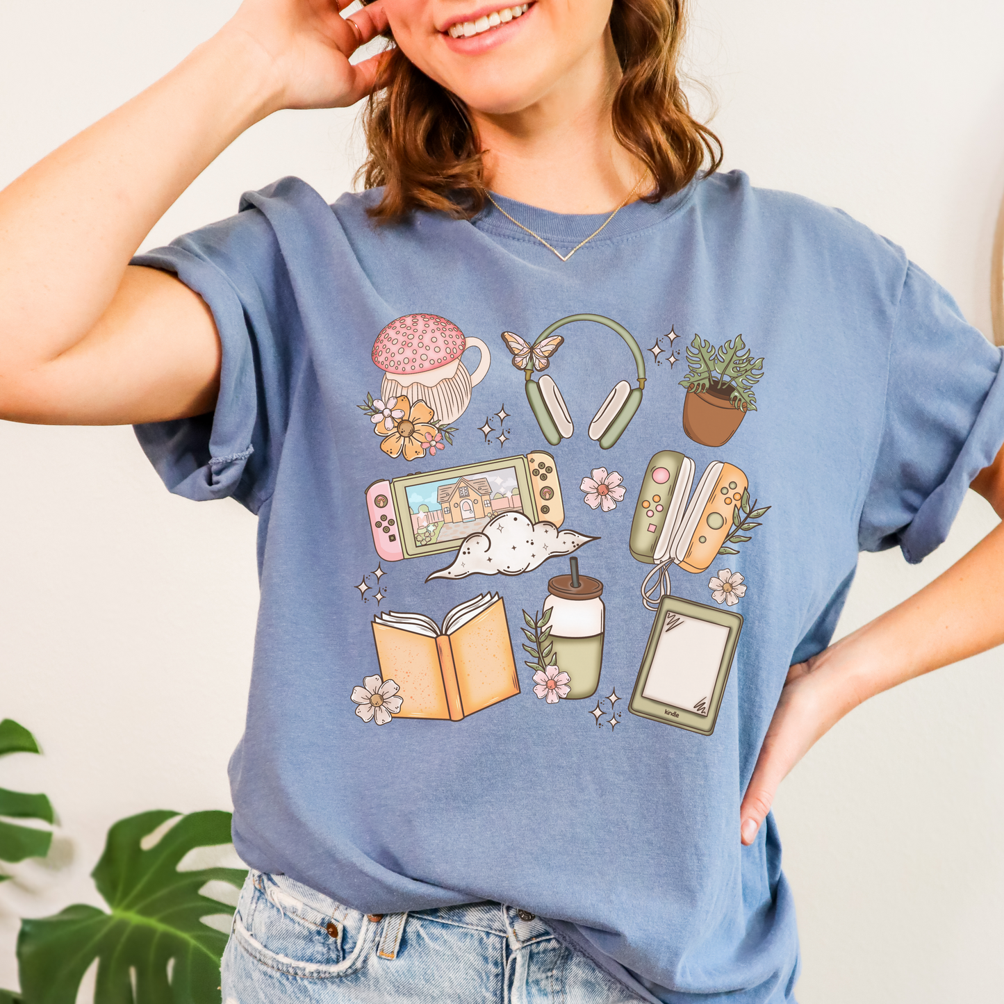 Cozy Bookish Gamer T-shirt