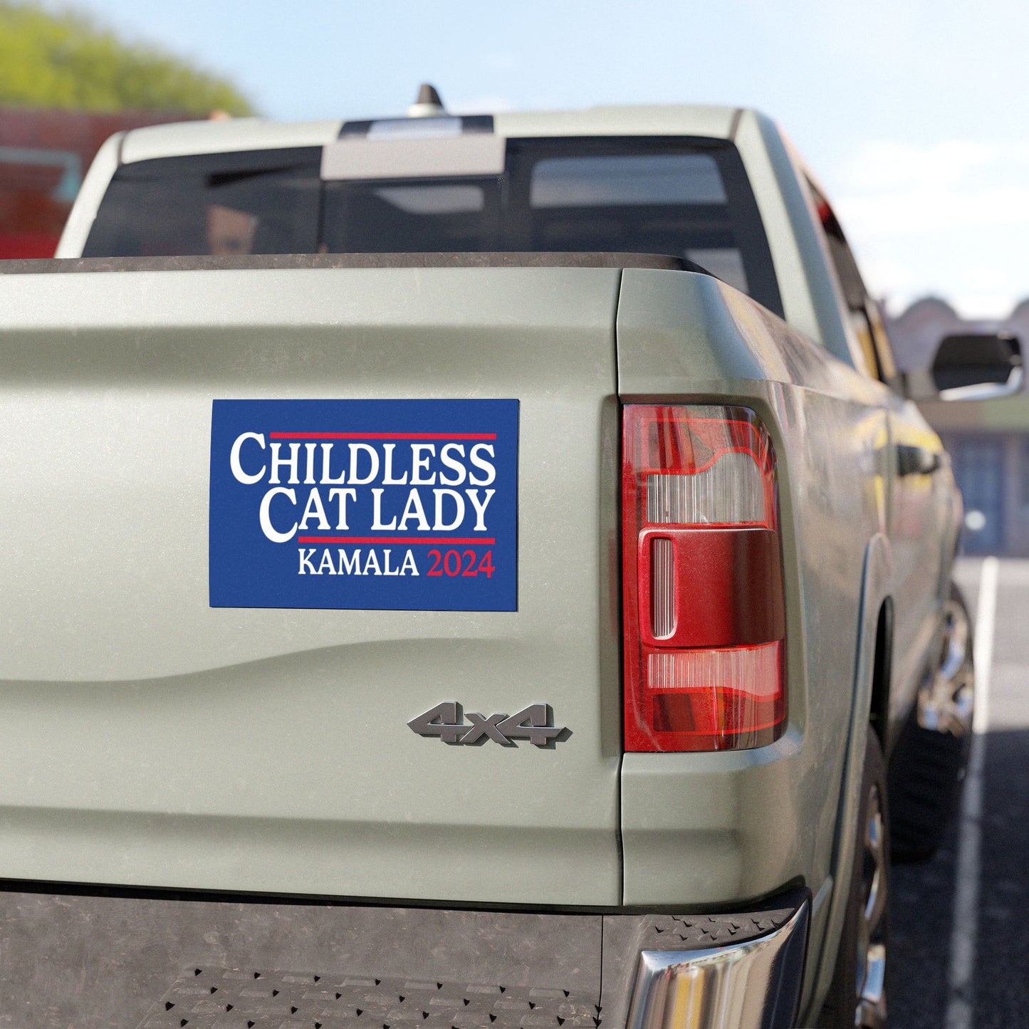 Childless Cat Lady Kamala 2024 Car Bumper Magnet