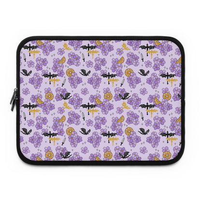 Violets and Dragons Laptop Sleeve, Fantasy Reader Gifts, Cute Laptop Case, MacBook Case, Ipad Case
