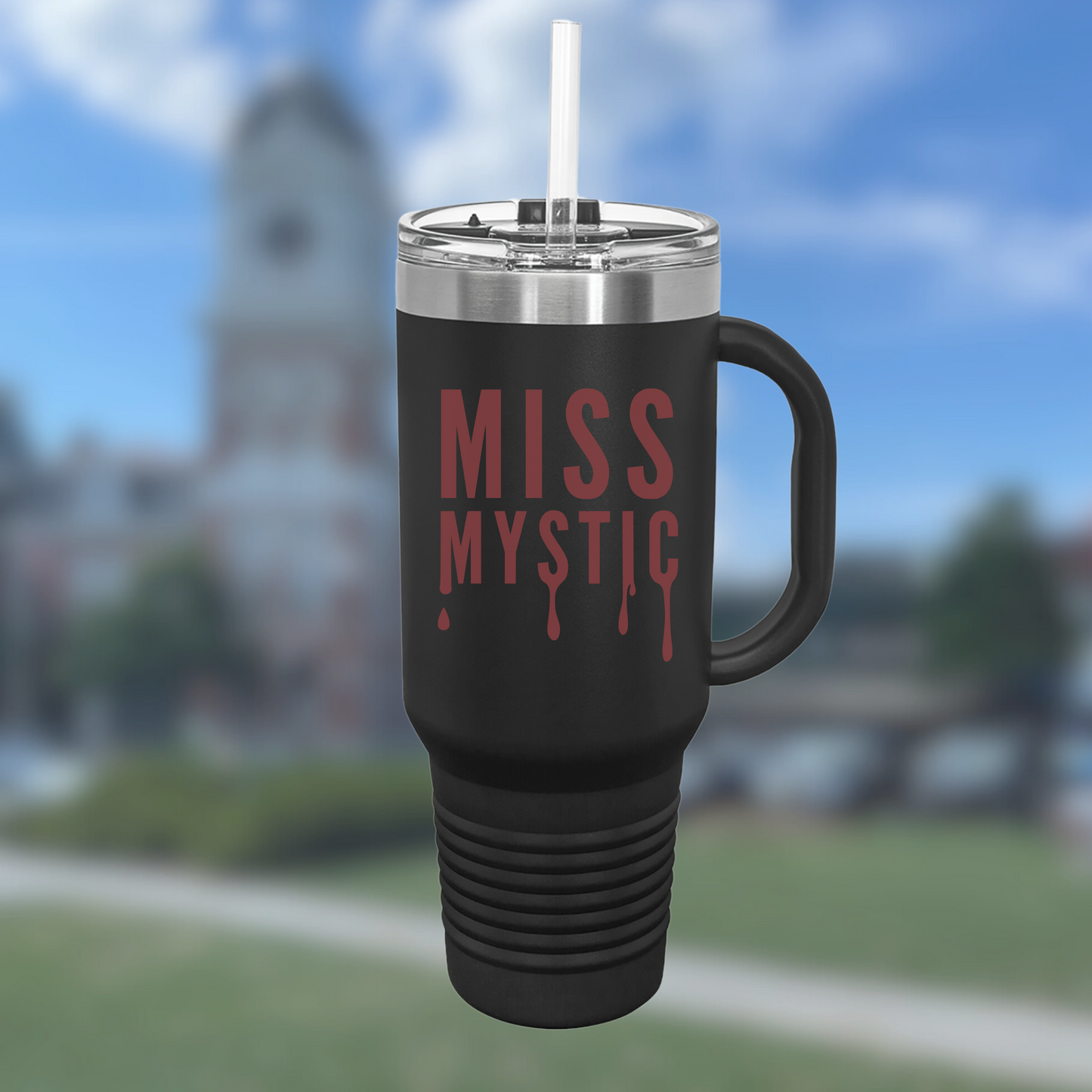 Miss Mystic TVD Tumbler | Vampire Lover Merch | Insulated Stainless Steel Water Bottle With Straw