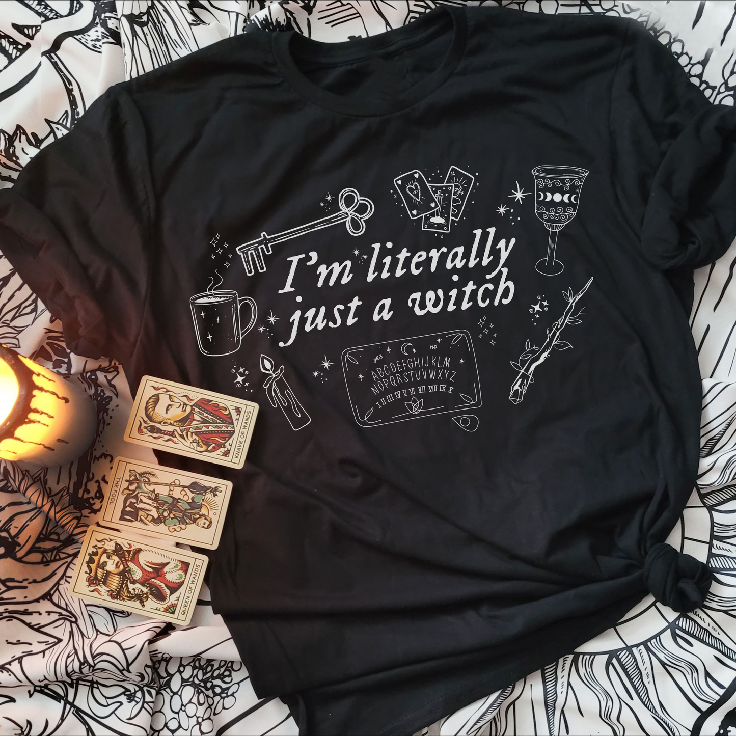 I'm literally Just a Witch Spooky Whimsical Halloween T-Shirt