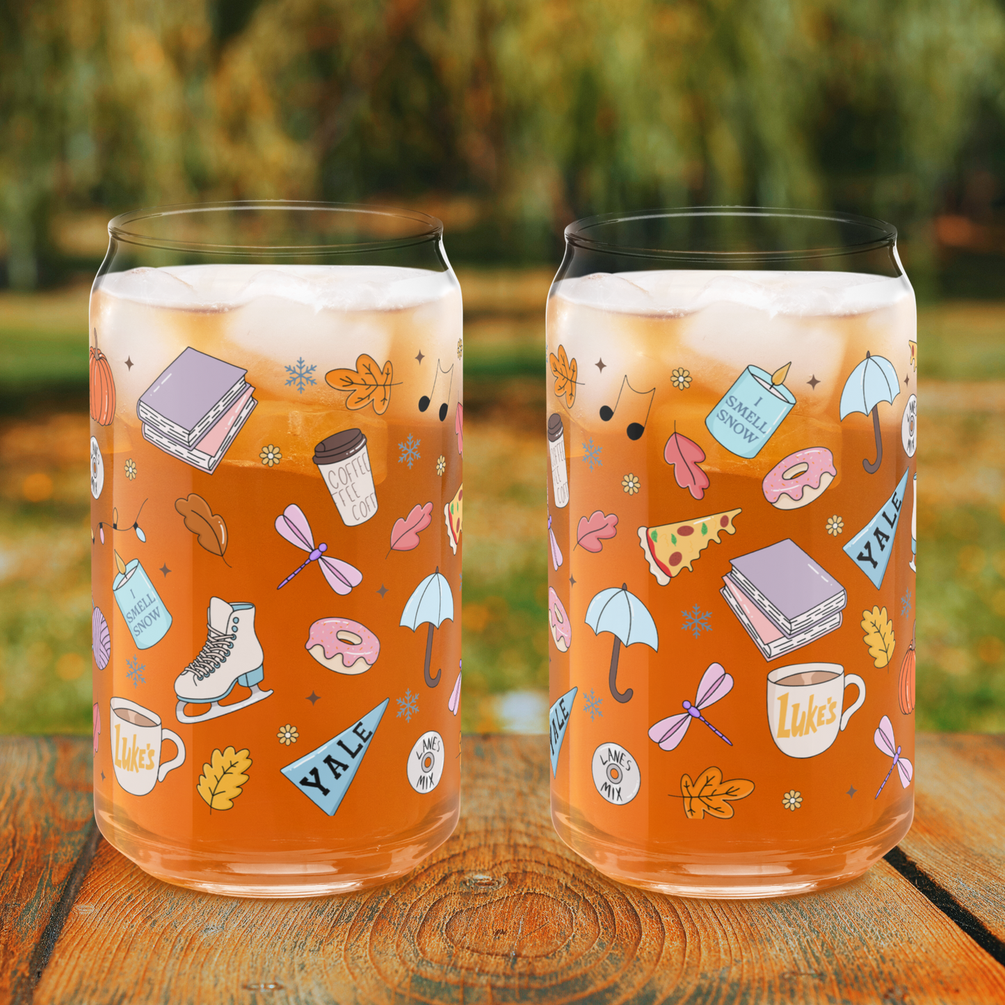 Stars Hollow Vibes Gilmore Iced Coffee Glass