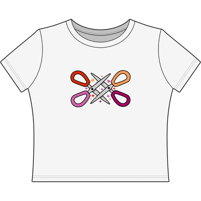 Women's Scissors Craft Tee — Colorful Sewing / Quilting Graphic Shirt
