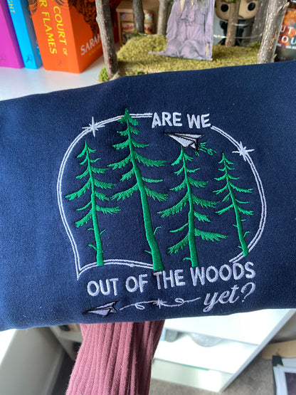 Are We Out of the Woods Yet? embroidered Crewneck Sweatshirt | Eras Merch