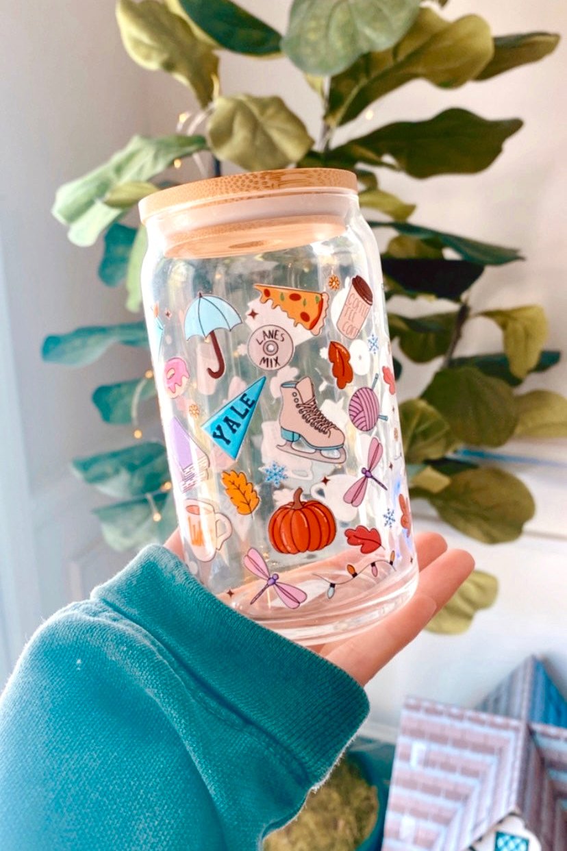 Stars Hollow Vibes Gilmore Iced Coffee Glass