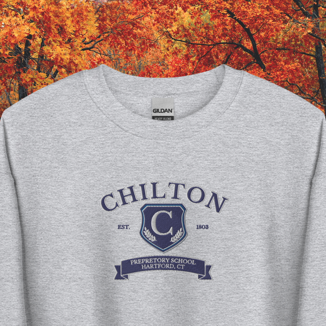 Chilton Preparatory School Stars Hollow Embroidered Sweatshirt