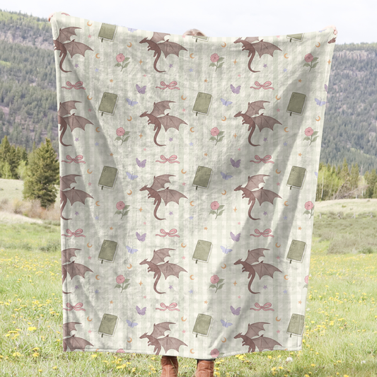 Fantasy Reader Plush Throw Blanket