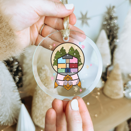 Lover House Snow Globe Christmas Ornament