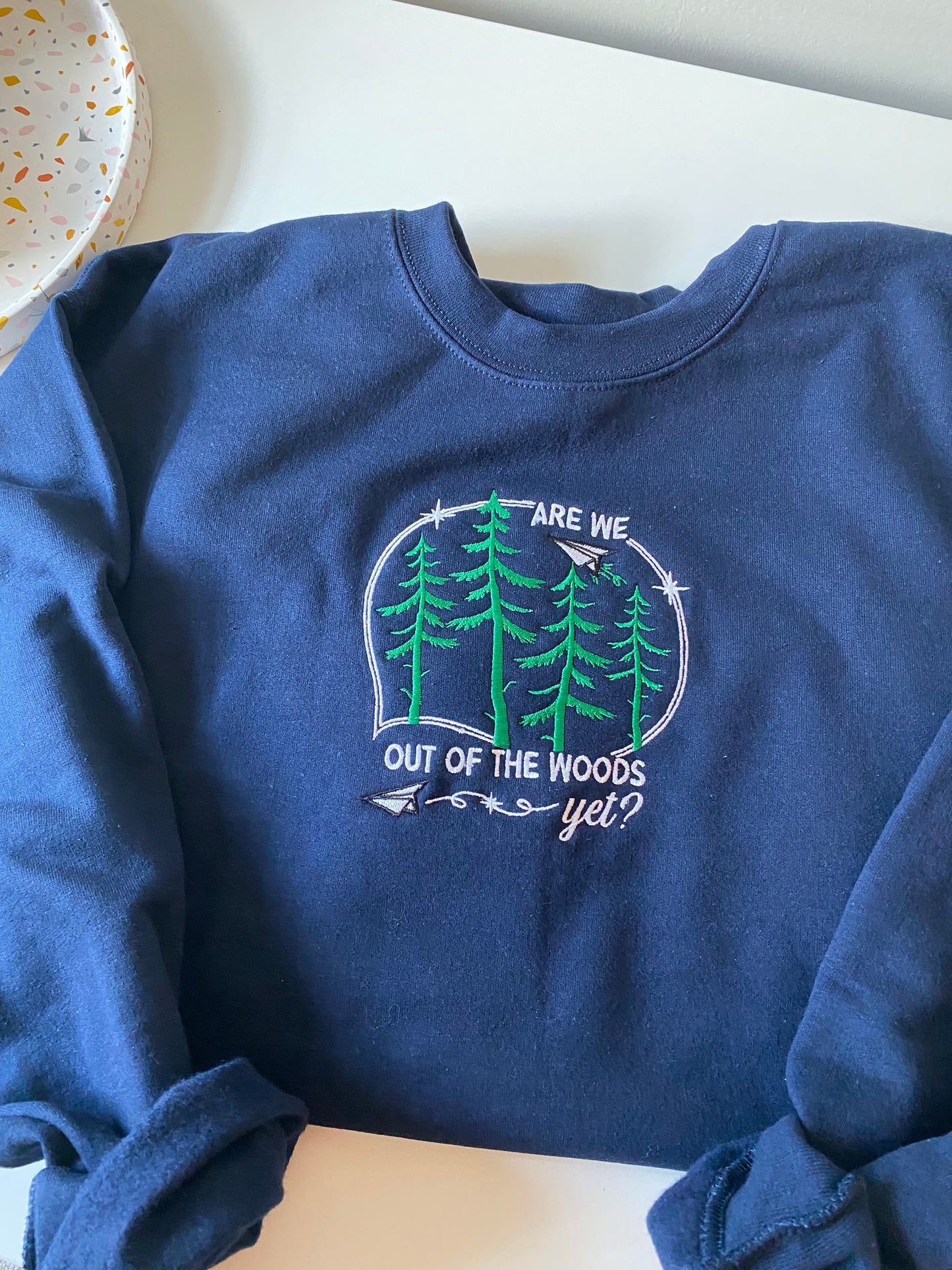 Are We Out of the Woods Yet? embroidered Crewneck Sweatshirt | Eras Merch