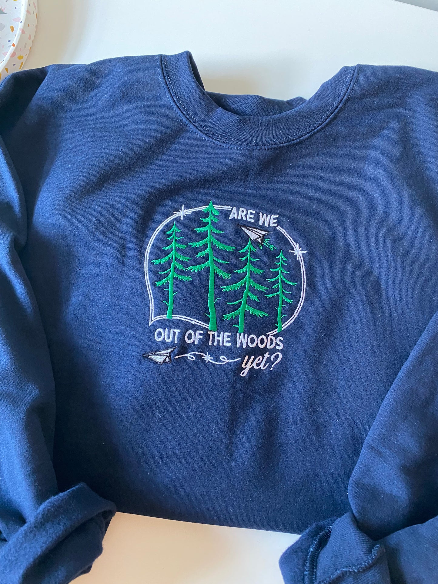 Are We Out of the Woods Yet? embroidered Crewneck Sweatshirt | Eras Merch