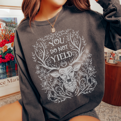 You Do Not Yield Kingdom Of Ash Comfort Colors Sweatshirt | Officially Licensed SJM TOG Merch