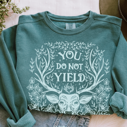 You Do Not Yield Kingdom Of Ash Comfort Colors Sweatshirt | Officially Licensed SJM TOG Merch