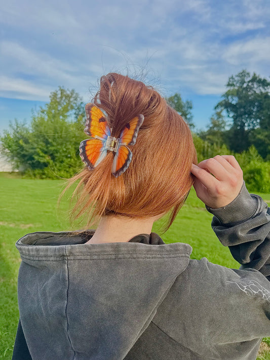 Whimsical Butterfly Acrylic Claw Clip