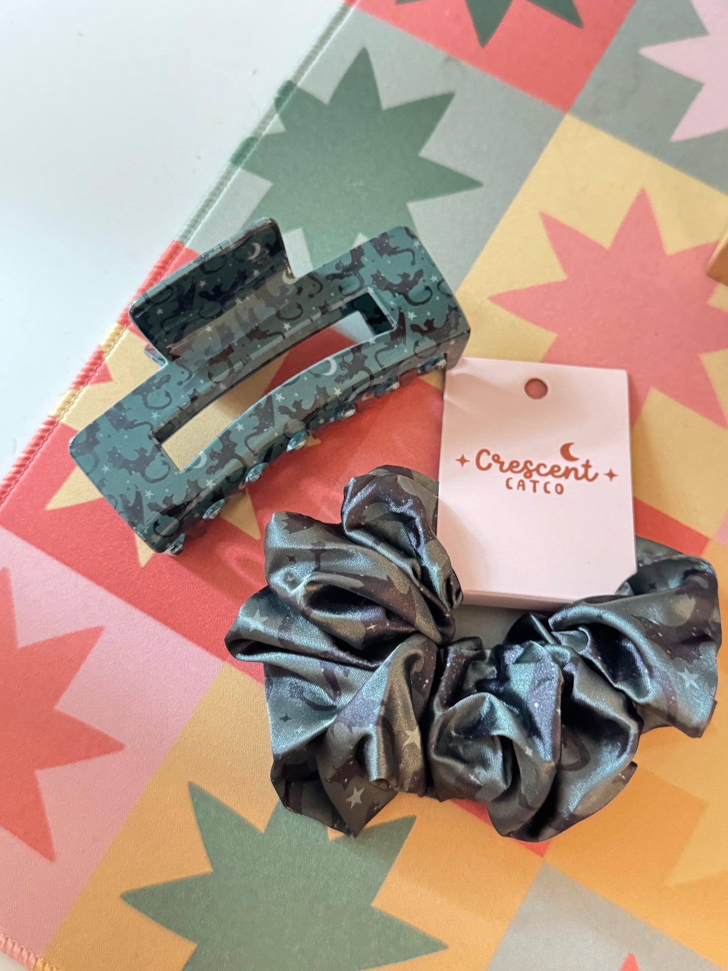 Fantasy Reader Dragon Satin Scrunchie & Claw Clip