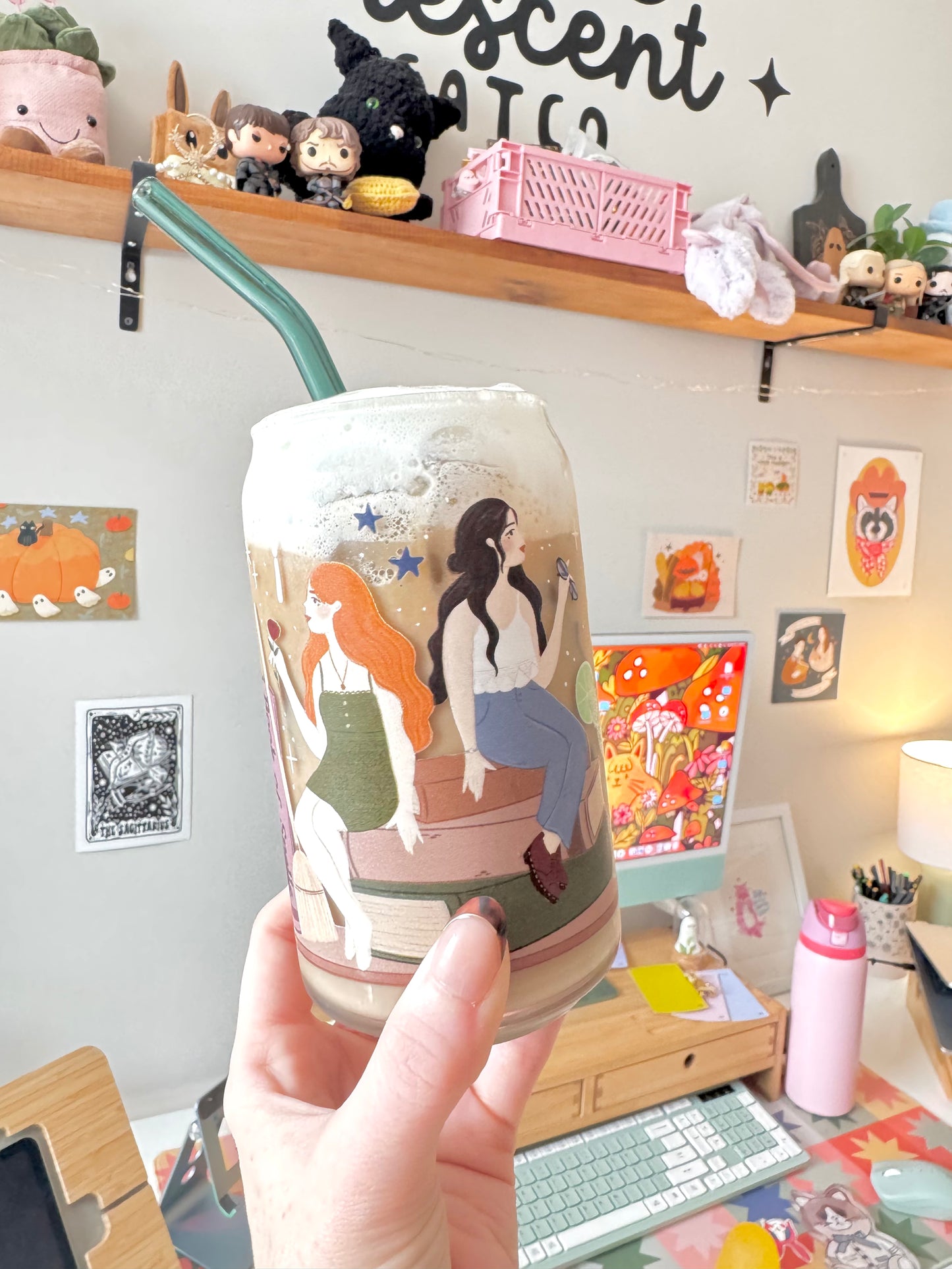 Practical Magic Iced Coffee Glass | Witchy Book Shelf