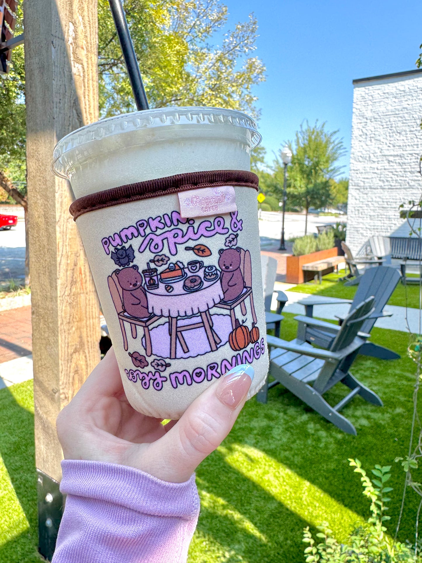 Pumpkin Spice & Cozy Mornings Iced Coffee Sleeve | Autumn PSL Lover