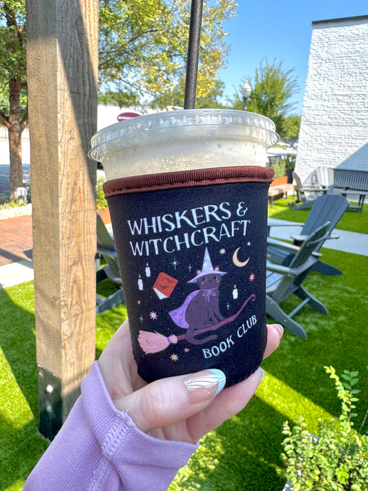 Whiskers & Witchcraft Iced Coffee Sleeve | Witchy Bookish