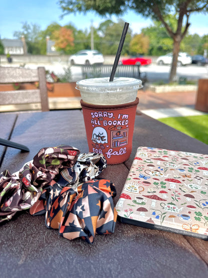 Booked for Fall Ghost Iced Coffee Sleeve | Spooky Bookish Season