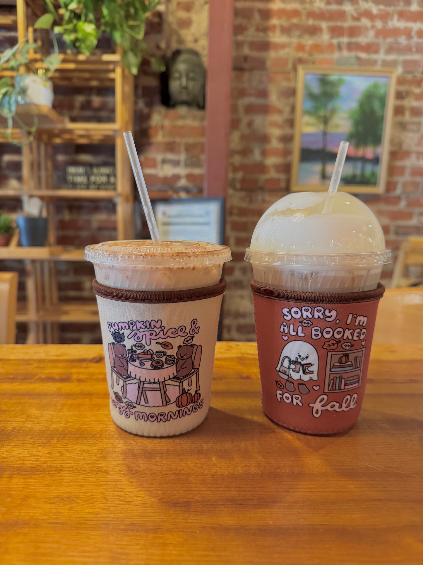 Booked for Fall Ghost Iced Coffee Sleeve | Spooky Bookish Season