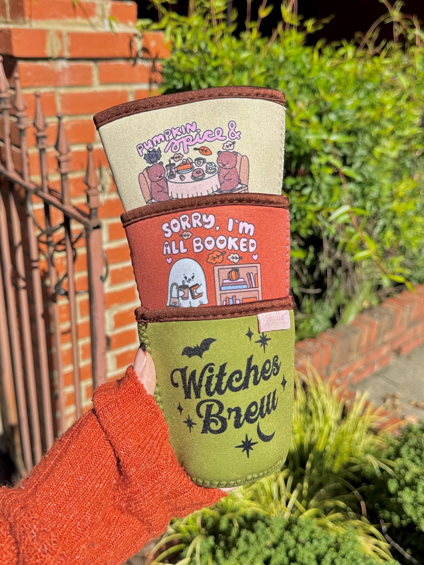 Booked for Fall Ghost Iced Coffee Sleeve | Spooky Bookish Season