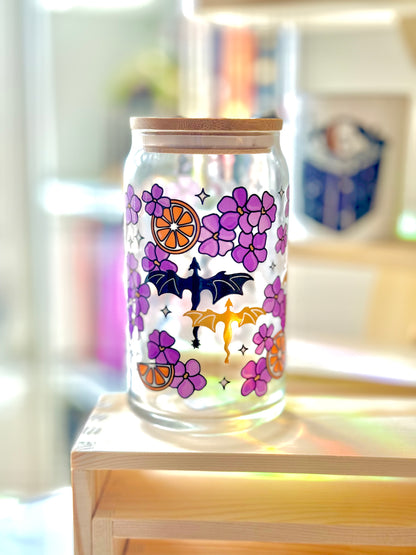 Violet Dragon Rider Iced Coffee Glass