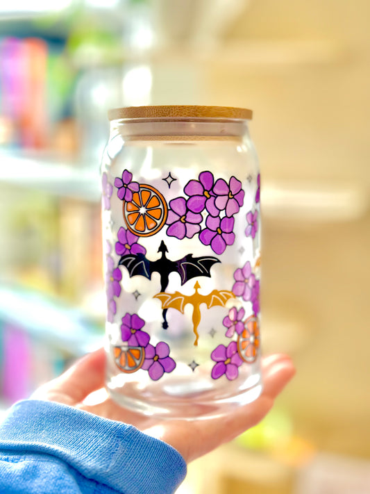 Violet Dragon Rider Iced Coffee Glass