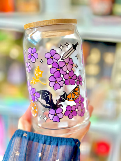 Violet Dragon Rider Iced Coffee Glass