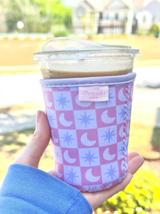 Pastel Celestial Iced Coffee Sleeve, Bookish Drink Accessories