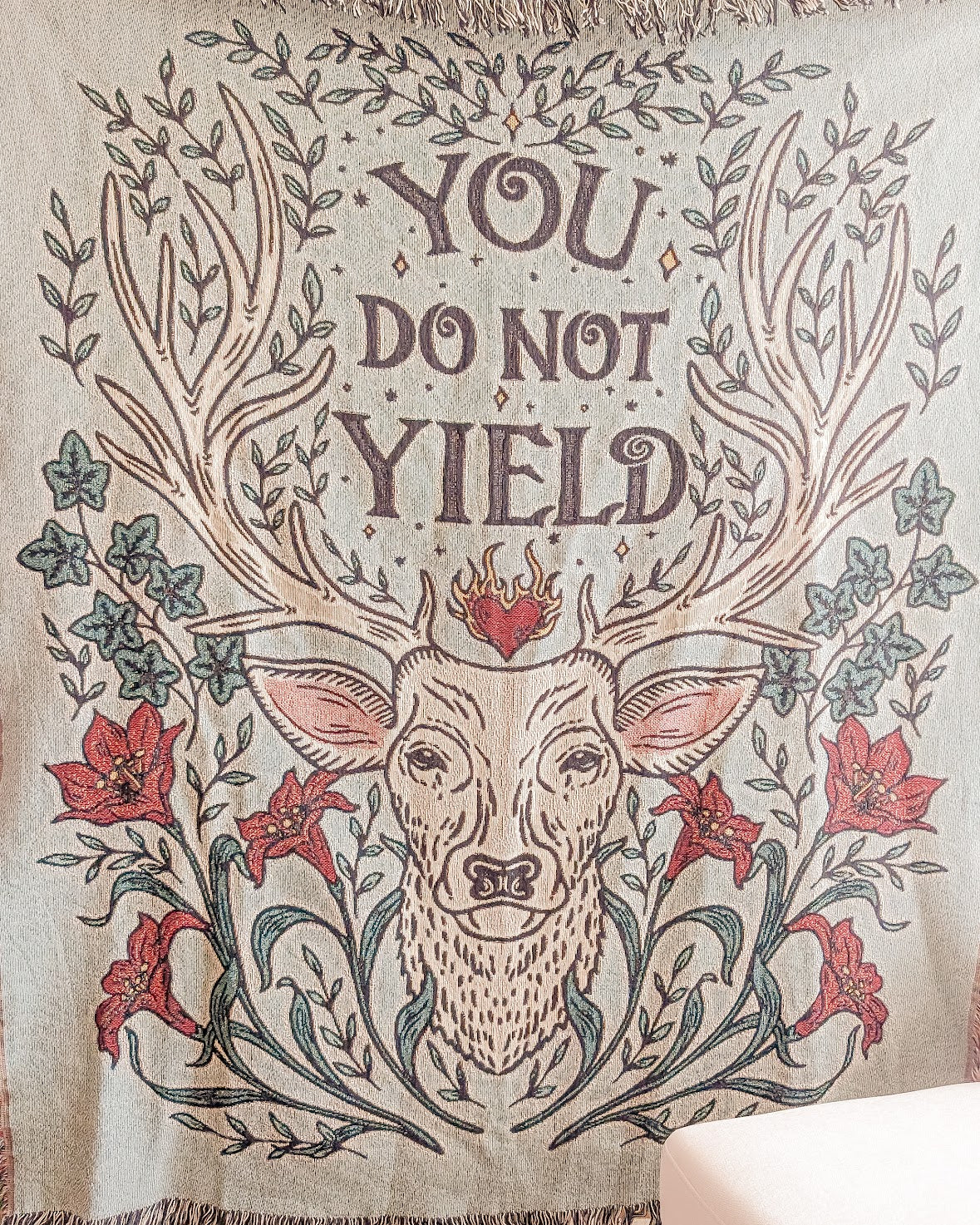 Throne of Glass You Do Not Yield Woven Blanket, Officially Licensed Sarah J Maas Terrasen