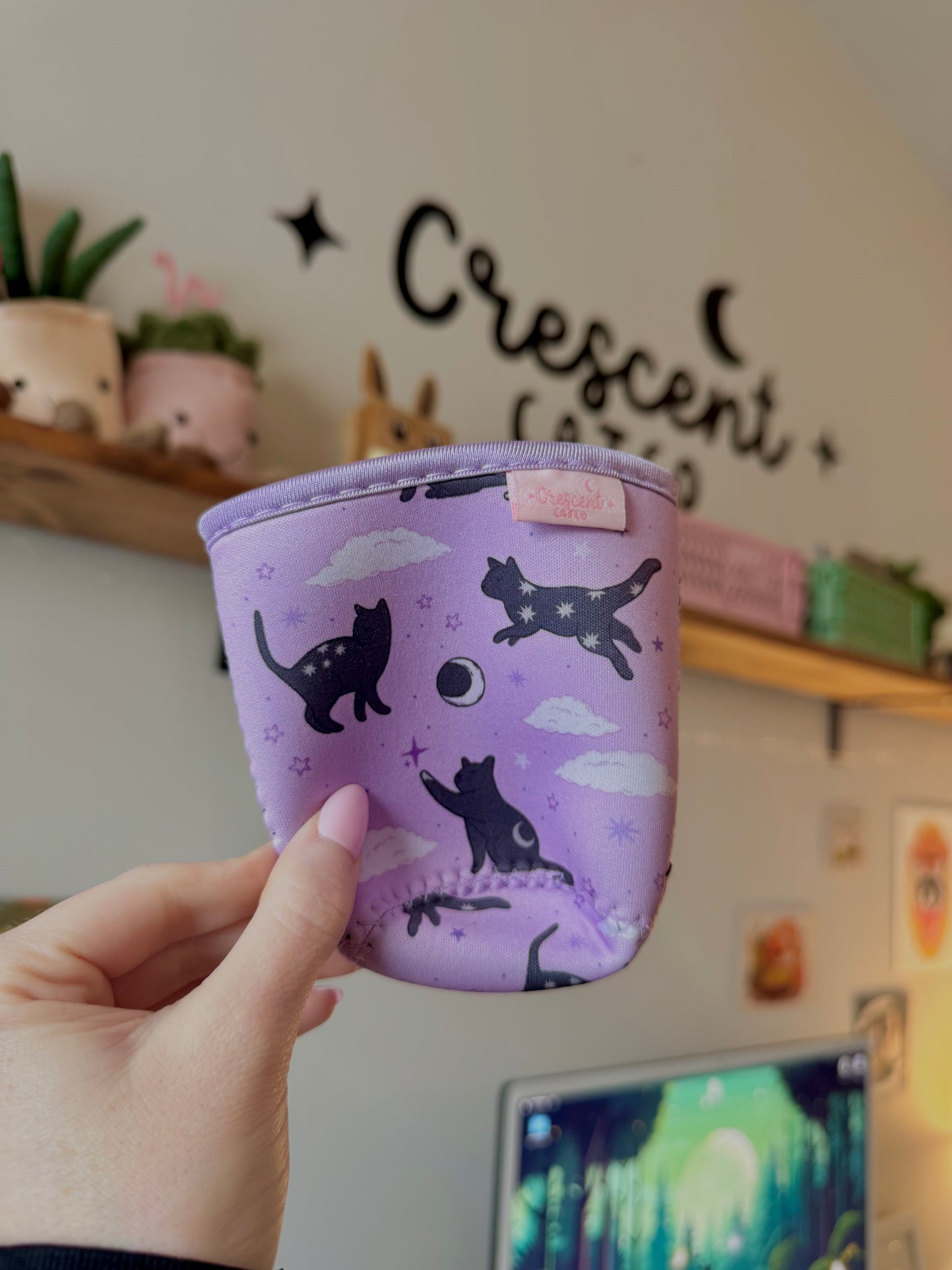 Lunar Cats Iced Coffee Sleeve